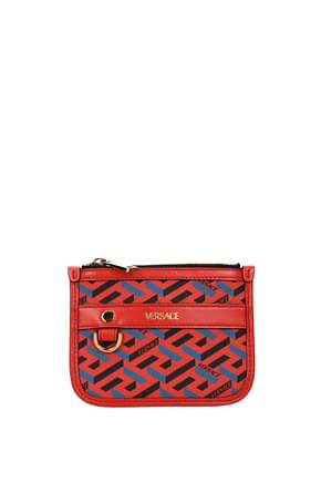 Versace Clutches Women Leather Red Blue