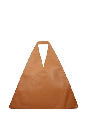 Maison Margiela Handbags flat japanese Women Leather Brown Light Brown