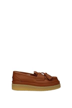 Chloé Loafers Women Leather Brown Caramel
