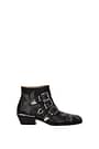 Chloé Ankle boots Women Leather Black Silver