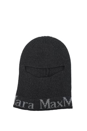 Max Mara Hats Women Wool Black Grey