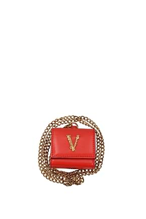 Versace Gift ideas and Objects airpods case Women Leather Red Azalea