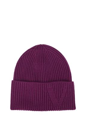 Versace Hats Women Cashmere Violet Purple