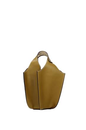 Tory Burch Handbags lampshade Women Leather Brown Oak