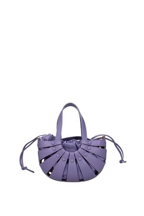 Bottega Veneta Handbags Women Leather Violet Lavender