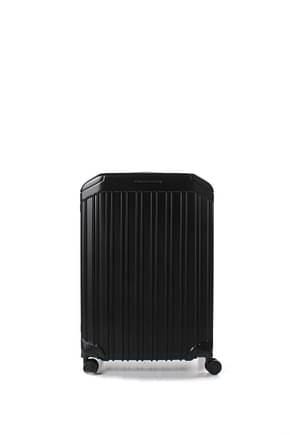 Piquadro Wheeled Luggages carbon neutral 60l Men Polycarbonate Black
