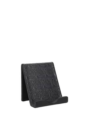 Salvatore Ferragamo Gift ideas and Objects phone holder Men Leather Black