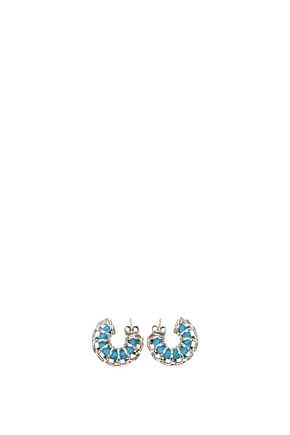 Bottega Veneta Earrings Women Silver Silver Turquoise