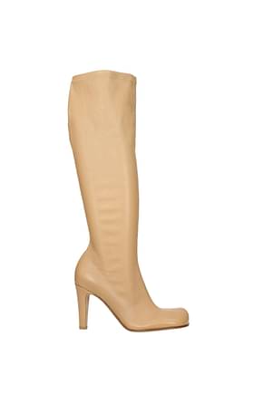 Bottega Veneta Boots Women Leather Beige Camel