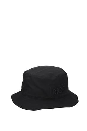 Christian Dior القبعات رجال قطن أسود