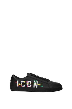Dsquared2 Sneakers icon Men Leather Black Multicolor