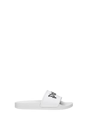 Palm Angels Slippers and clogs Men Rubber White Black