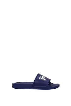 Palm Angels Slippers and clogs Men Rubber Blue White