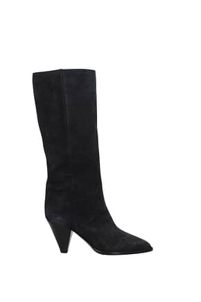 Isabel Marant Ankle boots Women Suede Black Taupe