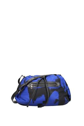 Alexander McQueen Crossbody Bag Women Fabric  Black Blue Navy