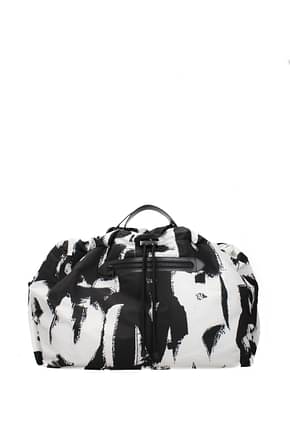 Alexander McQueen Handbags Men Fabric  Black White