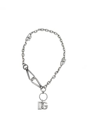 Dolce&Gabbana Necklaces Men Brass Silver
