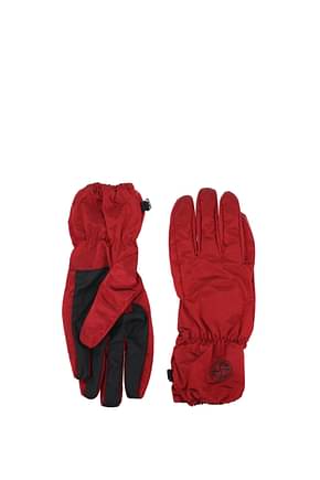 Stone Island Gloves Men Eco Nylon Red Dark Red