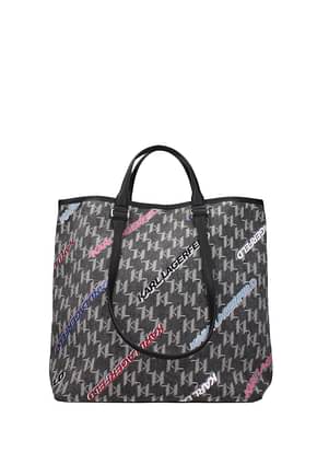 Karl Lagerfeld Handbags Women Fabric  Gray Black