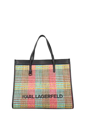 Karl Lagerfeld Borse a Mano Donna Tessuto Multicolor