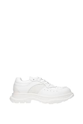 Alexander McQueen أحذية رياضية tread slick رجال جلد أبيض