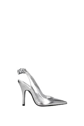 The Attico Sandals venus Women Leather Silver