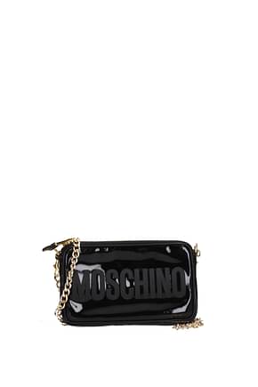 Moschino Crossbody Bag Women Patent Leather Black
