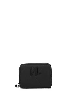 Karl Lagerfeld सिक्का पर्स महिलाओं कपड़ा काली