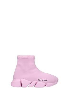 Balenciaga أحذية رياضية speed 2.0 نساء قماش لون القرنفل الوردي الناعم