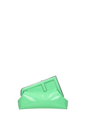 Fendi Crossbody Bag first midi Women Patent Leather Green Edamame