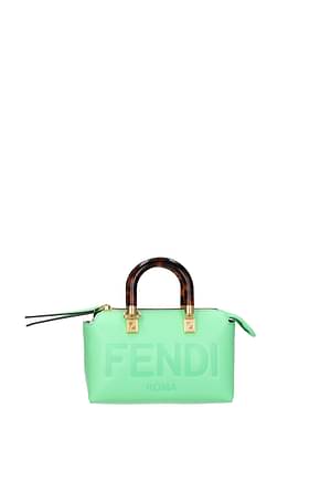 Fendi Handbags by the way Women Leather Green Edamame