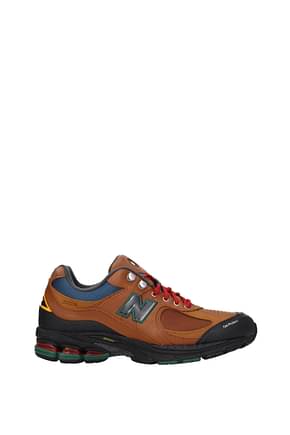 New Balance Sneakers Men Leather Brown