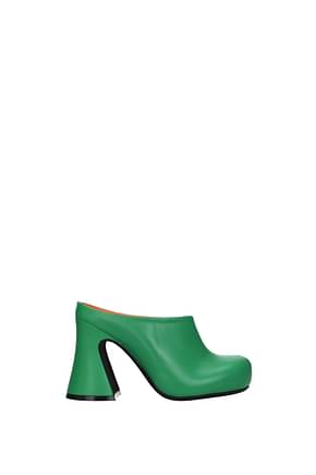 Marni Sandals Women Leather Green True Green