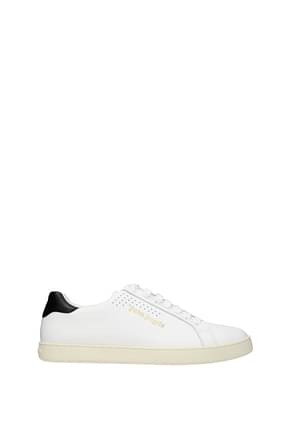 Palm Angels Sneakers Men Leather White Black