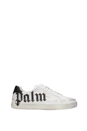 Palm Angels Sneakers Men Leather White Off White