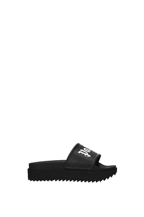 Palm Angels Slippers and clogs Women Rubber Black White