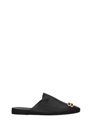 Balenciaga Slippers and clogs Men Leather Black