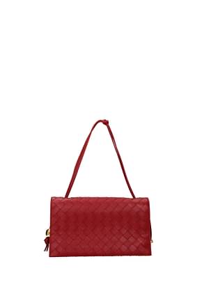 Bottega Veneta Handbags Women Leather Red Dark Red