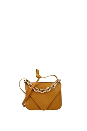 Bottega Veneta Handbags Women Leather Brown Ocher
