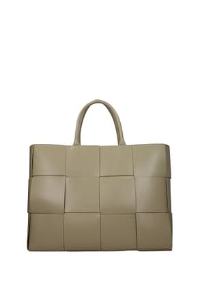 Bottega Veneta Handbags Women Leather Gray Crete