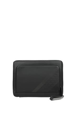 Armani Emporio غطاء iPad رجال جلد أسود