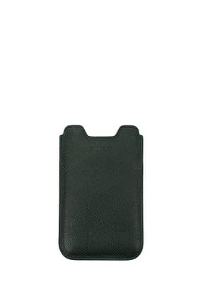 Bally Selfphone Cover Men Leather Green
