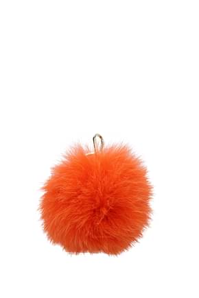 Furla Porte-clés bubble Femme Fourrure Orange