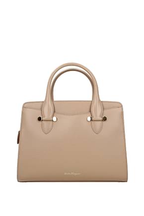 Salvatore Ferragamo Handbags Women Leather Beige
