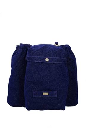 GCDS Backpack and bumbags Men Fabric  Blue
