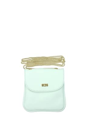 GCDS Coin Purses Women Leather White