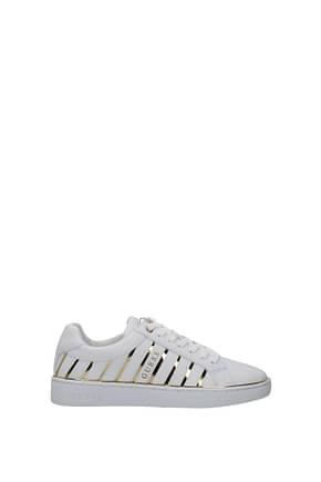 Guess Sneakers Femme Polyuréthane Blanc Or