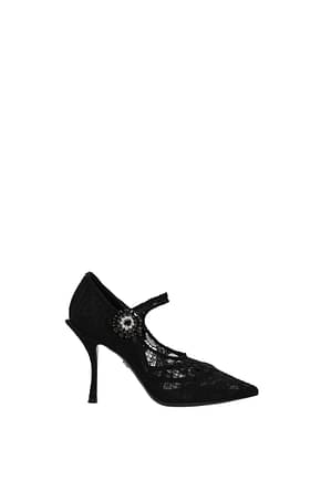Dolce&Gabbana ポンプ mary jane 女性 レース 黒