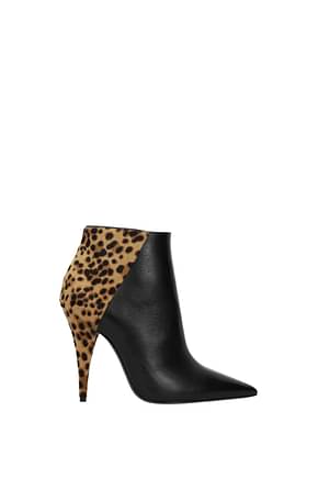 Saint Laurent Ankle boots Women Leather Black Brown