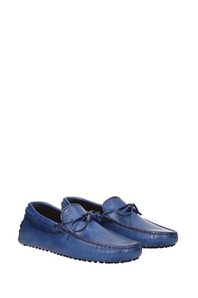 Tod's Loafers Men Leather Blue